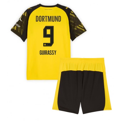 Borussia Dortmund Serhou Guirassy #9 Hemmaställ Barn 2025-26 Kortärmad (+ Korta byxor) Borussia Dortmund Serhou Guirassy #9 Hemmaställ Barn 2025-26 Kortärmad (+ Korta byxor)